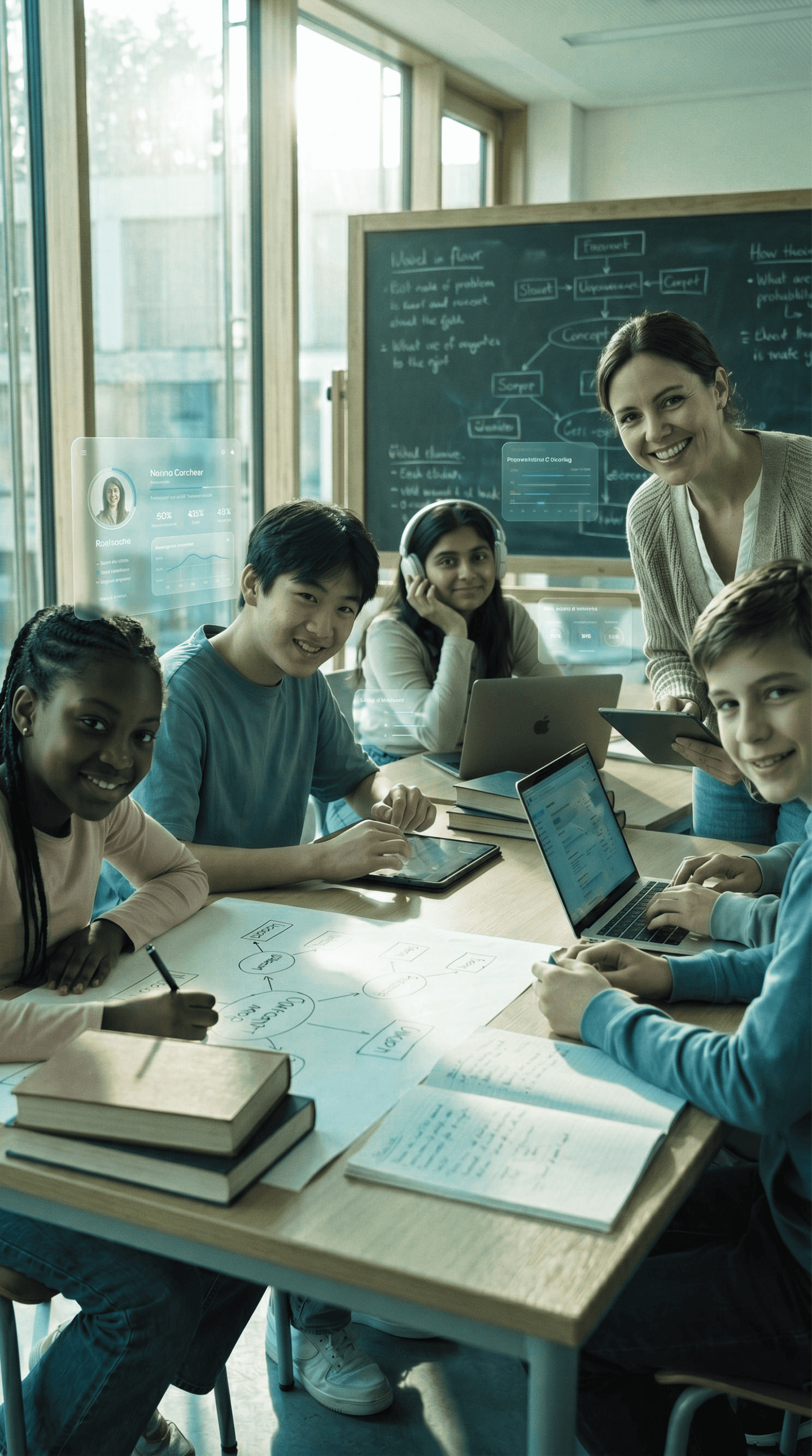 Estudantes e professores num ambiente de aprendizagem tecnológica colaborativa